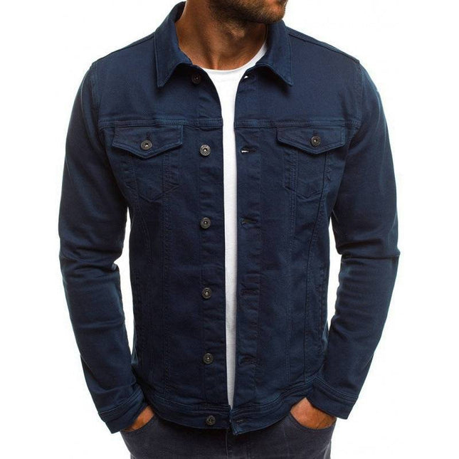 Armoire Melbourne Men's Casual Cotton Denim Jacket | Stylish Design | Perfect Fit | Functional Pockets | Durable Construction