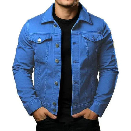 Armoire Melbourne Men's Casual Cotton Denim Jacket | Stylish Design | Perfect Fit | Functional Pockets | Durable Construction