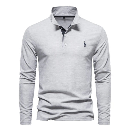 Men's Long Sleeve Polo | Comfortable Tailored Fit | Classic Casual Design | Versatile for Any Occasion | Pairs with Jeans or Chinos | Stylish Collar | Timeless Wardrobe Essential