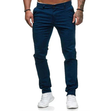 Armoire Melbourne | Men's Slim Fit Chino Pants | Solid Color Versatile Casual Wear | Breathable Fabric for All-Day Comfort | Ideal for Work or Weekend Outings | Modern Tapered Silhouette