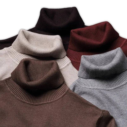 Armoire Melbourne Men's Classic Virgin Wool Turtleneck Sweater | Soft & Warm | Versatile Style | Easy Care | Timeless Design for Casual & Formal Wear | Winter Essential