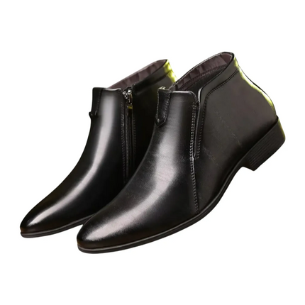 Men's Leather Ankle Boots | High-Quality Leather | Zip Closure | Sophisticated Design | Durable & Luxurious | Versatile Style | Comfortable for Office & Weekend Wear