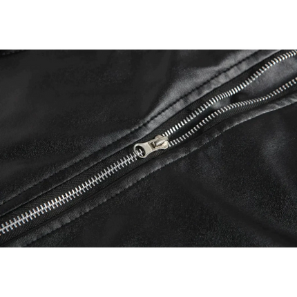 Men's High-Grade Leather Biker Jacket | Classic Biker-Influenced Design | Durable and Comfortable | Belted Waist and Zippered Pockets | Timeless Style for Everyday Wear | Elevates Your Look