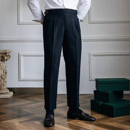 Armoire Melbourne | British Neapolitan | Slim Fit Office Trousers for Men | High Waist Tailored Design | Modern & Elegant Style | Premium Fabric | Versatile Business & Casual Wear