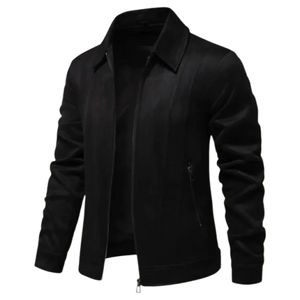 Men's Autumn Suede Jacket | High-Quality Material | Classic Fit | Versatile Colors | Functional Design | Zip-Up Front | Tailored Collar | Adjustable Waist | Multiple Pockets | Luxurious Feel | Sizes Available