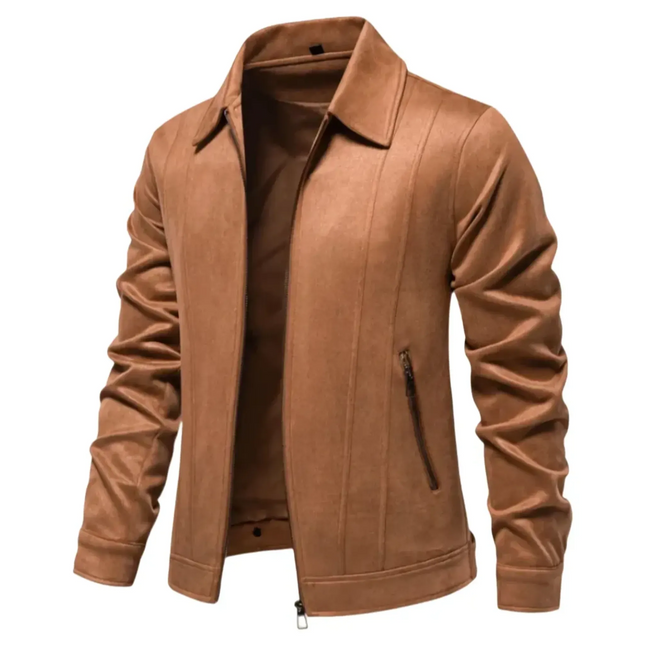 Men's Autumn Suede Jacket | High-Quality Material | Classic Fit | Versatile Colors | Functional Design | Zip-Up Front | Tailored Collar | Adjustable Waist | Multiple Pockets | Luxurious Feel | Sizes Available