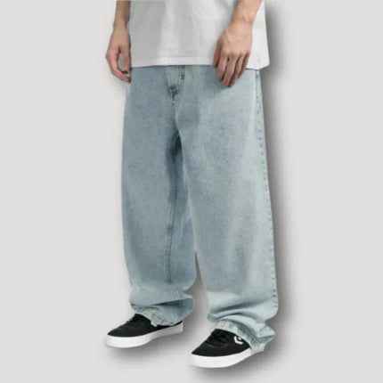 Men's Vintage Wash Relaxed Fit Denim Jeans | Soft Breathable Fabric | Effortlessly Cool Style | Faded Distressed Look | Casual Day or Evening Wear | Timeless Wardrobe Essential