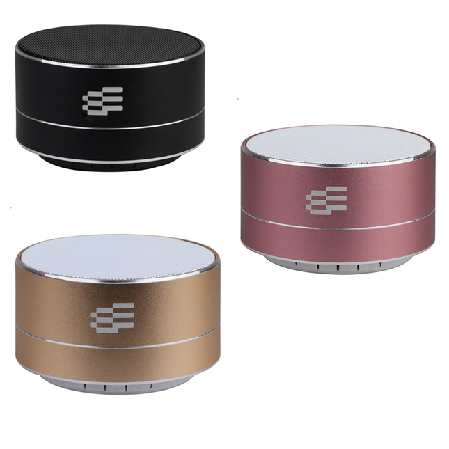 Metal Pulse Bluetooth Speaker | Portable 3W Sound System | Built-in Mic | TF Card & U Disk Support | Rechargeable Battery | 6 Hour Playtime | Micro USB Charging | Compatible with Smartphones | Metal Design