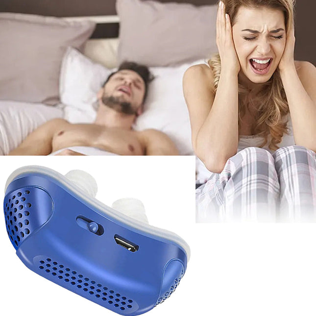 Portable Anti-Snoring Device | Micro Sleep Apnea Solution | Whisper-Quiet Comfort | USB Rechargeable | Travel-Friendly Design | Silicone Nasal Cones | No Mask Needed | Restful Sleep Anywhere