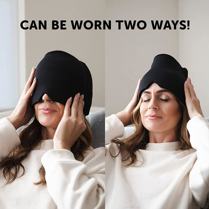 Hot & Cold Therapy Headband | Migraine Relief | Lightweight Gel Design | Safe Drug-Free Solution | Snug Fit | Soothes Pain at Home Work Travel | Versatile Heating & Cooling | Medical-Grade Gel Comfort
