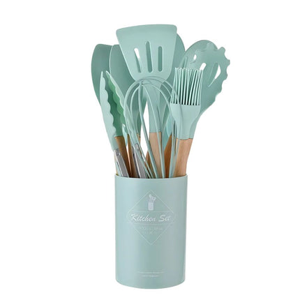 Versatile Silicone Non-Stick Kitchen Utensil Set | 12pc Collection | Heat-Resistant BPA-Free Silicone Tools | Includes Turner, Ladle, Tongs, Spatula & More | Safe for All Cookware | Dishwasher Safe