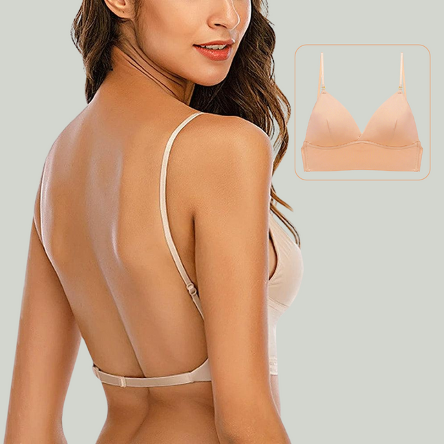 Maddison Low Back Bra | Invisible Support | Adjustable Straps | Perfect for Low Back Dresses & Tops | Comfort & Style
