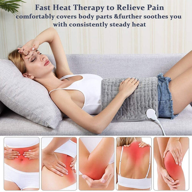 Premium Weighted Heating Pad | Full Body Comfort | 6-Level Temperature Control | Soft Microfiber | Large 23x11 Inch Size | Fast Heating Technology | Ideal for Neck, Back, Abdomen, Legs | Muscle Pain Relief