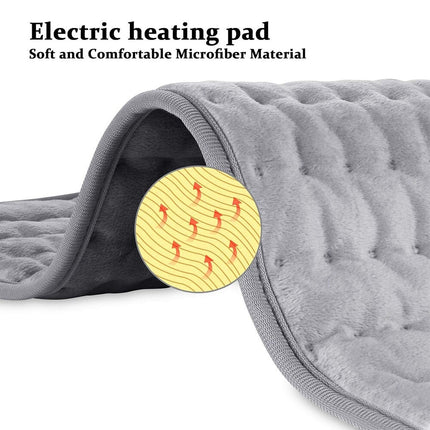 Premium Weighted Heating Pad | Full Body Comfort | 6-Level Temperature Control | Soft Microfiber | Large 23x11 Inch Size | Fast Heating Technology | Ideal for Neck, Back, Abdomen, Legs | Muscle Pain Relief