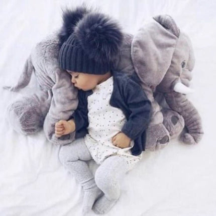 Jumbo Plush Elephant | Soft Giant Stuffed Animal | Baby Comfort Toy | Cuddly Bedding Buddy | Hypoallergenic & Washable | 60cm