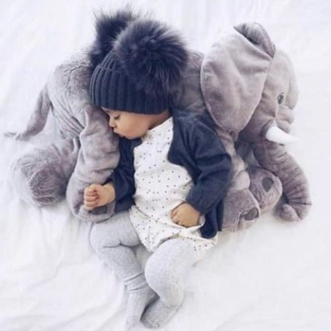 Jumbo Plush Elephant | Soft Giant Stuffed Animal | Baby Comfort Toy | Cuddly Bedding Buddy | Hypoallergenic & Washable | 60cm