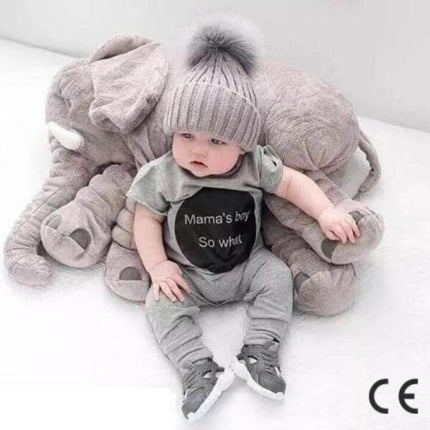 Jumbo Plush Elephant | Soft Giant Stuffed Animal | Baby Comfort Toy | Cuddly Bedding Buddy | Hypoallergenic & Washable | 60cm