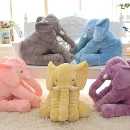 Jumbo Plush Elephant | Soft Giant Stuffed Animal | Baby Comfort Toy | Cuddly Bedding Buddy | Hypoallergenic & Washable | 60cm