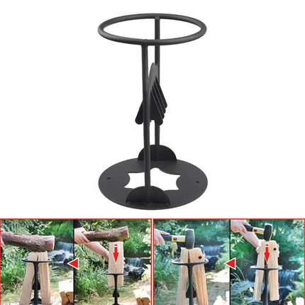Cast Iron Kindling Splitter | Safe Wood Splitting Frame | No Sharp Blades | Efficient Firewood Tool | Indoor Outdoor Use | 30cm Height | 4.5kg | Fireplace, Firepit, Stove Use