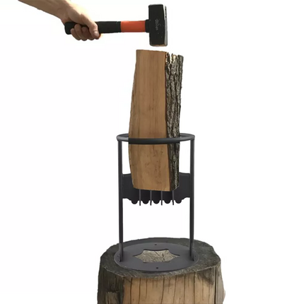 Cast Iron Kindling Splitter | Safe Wood Splitting Frame | No Sharp Blades | Efficient Firewood Tool | Indoor Outdoor Use | 30cm Height | 4.5kg | Fireplace, Firepit, Stove Use