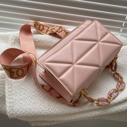 Savannah Quilted Crossbody Bag | Chain Strap | Flap Closure | Multiple Ways to Wear | 4 Colors Available