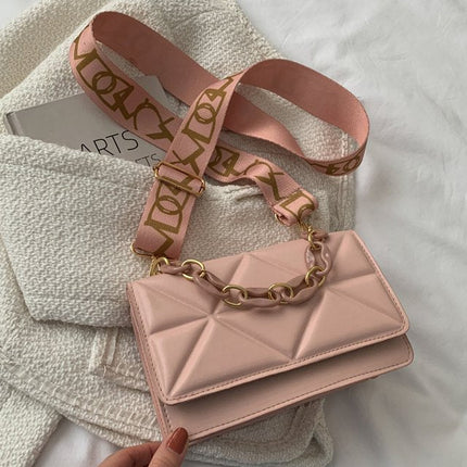 Savannah Quilted Crossbody Bag | Chain Strap | Flap Closure | Multiple Ways to Wear | 4 Colors Available