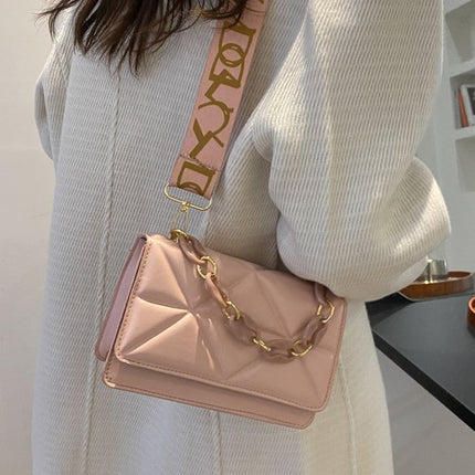 Savannah Quilted Crossbody Bag | Chain Strap | Flap Closure | Multiple Ways to Wear | 4 Colors Available