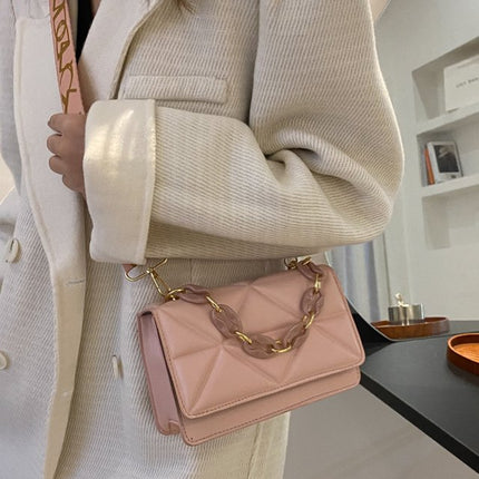 Savannah Quilted Crossbody Bag | Chain Strap | Flap Closure | Multiple Ways to Wear | 4 Colors Available