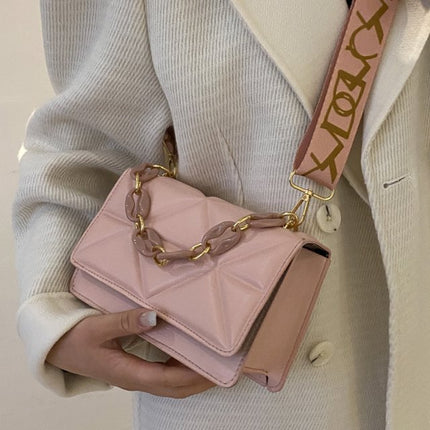 Savannah Quilted Crossbody Bag | Chain Strap | Flap Closure | Multiple Ways to Wear | 4 Colors Available