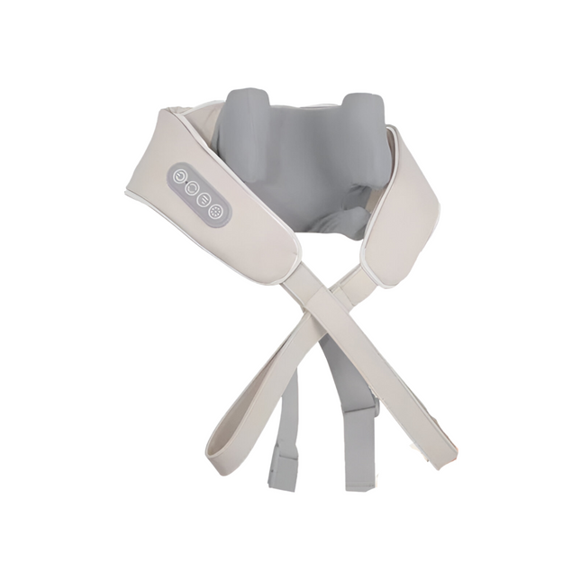 Healing Hands Massager | Neck and Shoulder Pain Relief Device | Two Intensity Modes | Simulated Therapist Techniques | Rechargeable Battery | Low Noise | Portable | Hot Compress | USB Charging | Off White