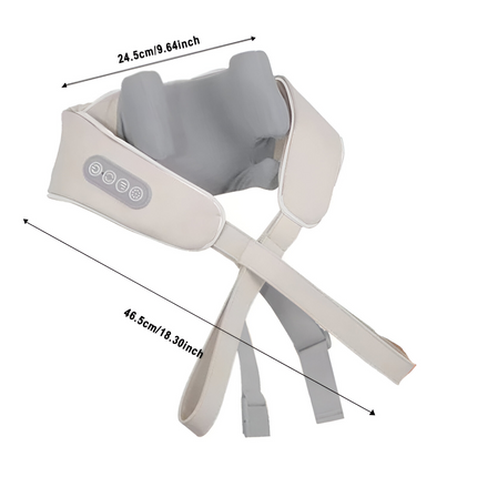 Healing Hands Massager | Neck and Shoulder Pain Relief Device | Two Intensity Modes | Simulated Therapist Techniques | Rechargeable Battery | Low Noise | Portable | Hot Compress | USB Charging | Off White