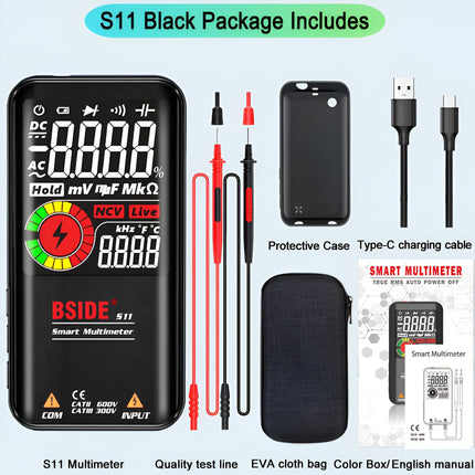 Smart Digital Multimeter | Advanced LCD Display | High Precision | Auto Range | Overload Protection | AC/DC Voltage & Current Measurement | Diode & Continuity Test | Portable & Ergonomic Design