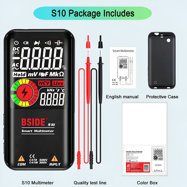 Smart Digital Multimeter | Advanced LCD Display | High Precision | Auto Range | Overload Protection | AC/DC Voltage & Current Measurement | Diode & Continuity Test | Portable & Ergonomic Design