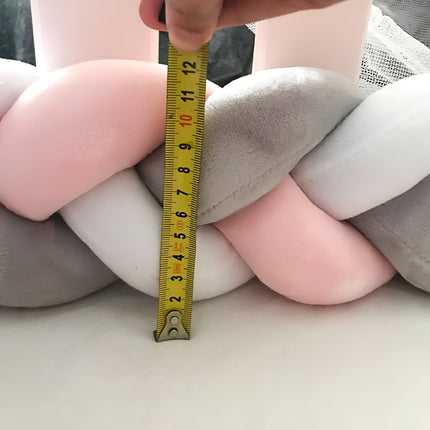 Soft Plush Braided Bed Bumper | Cozy Handcrafted Nursery Accessory | 2M/3M/4M Lengths | Skin-Friendly | Versatile Use | Easy Clean | Perfect for Baby Rooms
