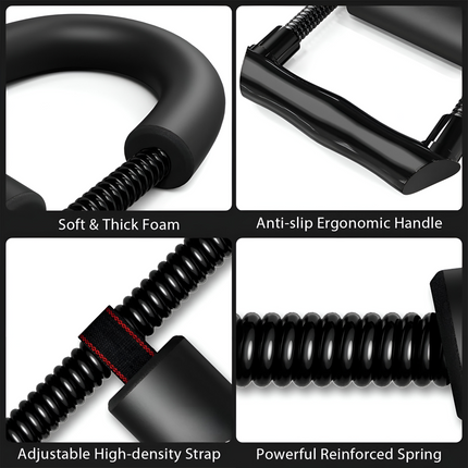 Adjustable Grip Strengthener | Wrist & Forearm Exercise | Portable Hand Workout Tool | Durable Non-Slip Handle | Ideal for Athletes & Fitness Enthusiasts | Alloy Steel Construction | Prevents Wrist Injuries