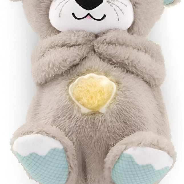 Snuggle Breathing Otter Bear | 30cm Plush Toy with Soothing Music & Motion | Ideal Sleep Aid & Cuddle Companion | High-Quality Materials | Baby Gift with Soft Texture & Gentle Features