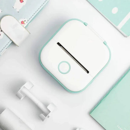 Portable Mini Bluetooth Printer | Print Photos, Labels & Memos On-the-Go | Ink-Free Technology | Sticky Backing | Mobile Integration with iOS & Android | Compact & Rechargeable | Easy Printing from Smartphone