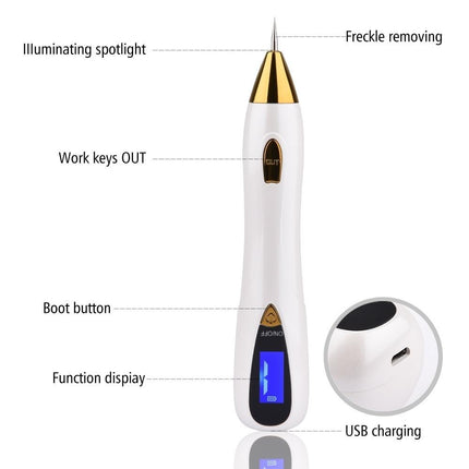 Deluxe Skin Tags & Freckle Remover Device | Nano Needle Technology | Remove Moles & Blemishes Effortlessly | 9 Adjustable Levels | Safe & Easy At-Home Use | USB Rechargeable | Includes Needles & Charger
