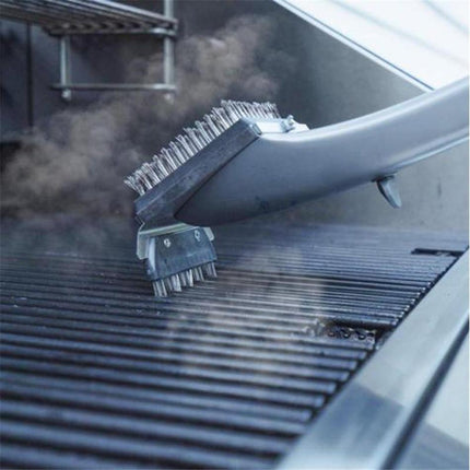 BBQ Steam Cleaning Brush | Effortlessly Clean & Sterilize | Grill Tool | 18" Silver | Dishwasher Safe | Ergonomic Grip | Durable Design | For All Grills | No Chemicals | Easy to Use | Clean Naturally