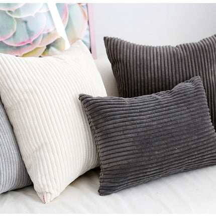 Corduroy Cushion Covers | Super-Soft Polyester Pillow Shams | Hidden Zipper Design | Warmth & Comfort | Sizes 45x45cm or 30x50cm | Cover Only