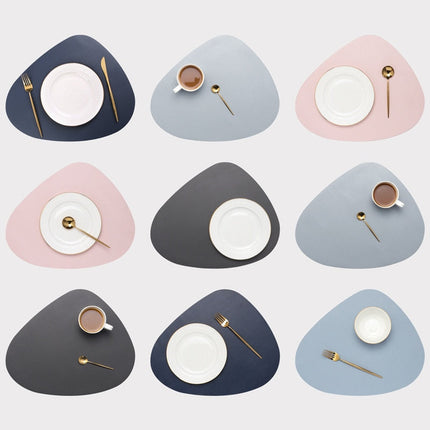 Elegant Polyurethane Leather Placemats & Coasters Set | Heat Resistant Table Decor | Assorted Colors | Includes 1 Placemats 37x43cm & 1 Coaster 11x13cm | Versatile Stylish Dining Accessories