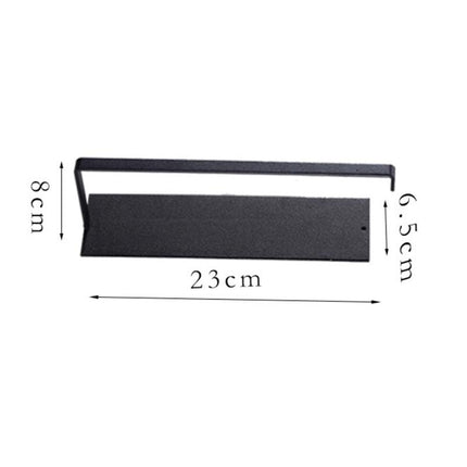 Wall-Mounted Iron Towel Holder | Space-Saving Kitchen & Bathroom Storage | Durable Adhesive Installation | Black or White | 22x7x6cm | Versatile Use for Towels, Bags & More