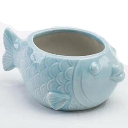 Ceramic Glazed Ocean-Inspired Planters | Coastal Vibe Decorative Pots | Ocean Blue & Teal Options | Various Sizes Available