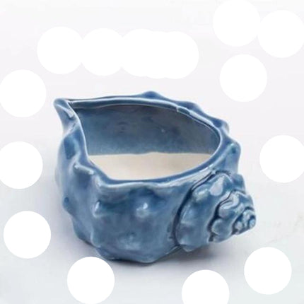 Ceramic Glazed Ocean-Inspired Planters | Coastal Vibe Decorative Pots | Ocean Blue & Teal Options | Various Sizes Available