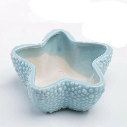 Ceramic Glazed Ocean-Inspired Planters | Coastal Vibe Decorative Pots | Ocean Blue & Teal Options | Various Sizes Available