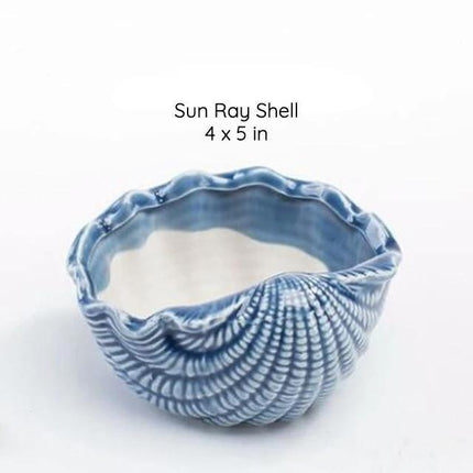 Ceramic Glazed Ocean-Inspired Planters | Coastal Vibe Decorative Pots | Ocean Blue & Teal Options | Various Sizes Available