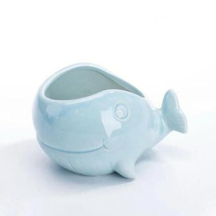 Ceramic Glazed Ocean-Inspired Planters | Coastal Vibe Decorative Pots | Ocean Blue & Teal Options | Various Sizes Available