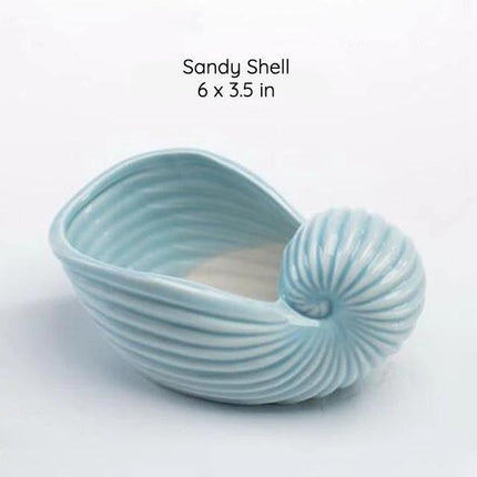 Ceramic Glazed Ocean-Inspired Planters | Coastal Vibe Decorative Pots | Ocean Blue & Teal Options | Various Sizes Available