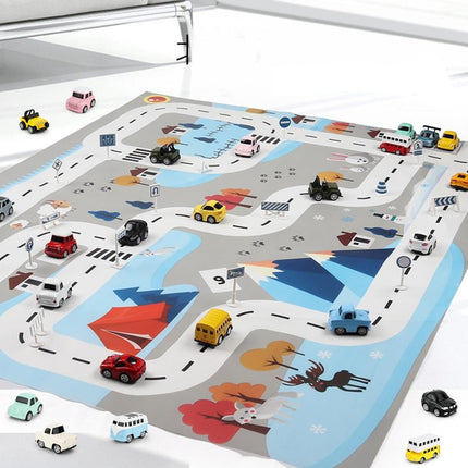 Iceland Children's Highway Play Mat | Durable Waterproof Material | Foldable for Storage | Size 130cm x 100cm