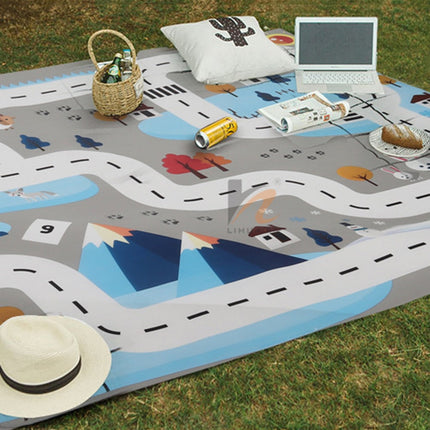 Iceland Children's Highway Play Mat | Durable Waterproof Material | Foldable for Storage | Size 130cm x 100cm